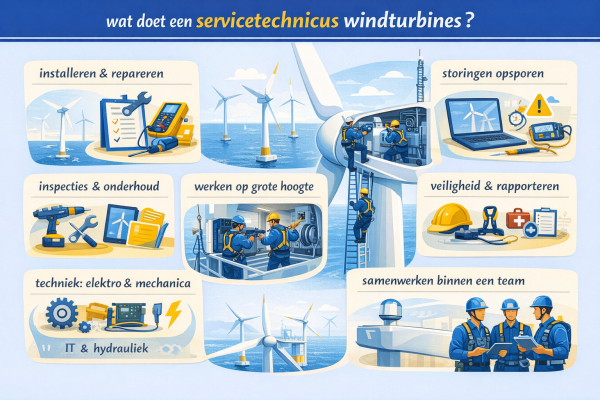 Wat doet een servicetechnicus windturbines